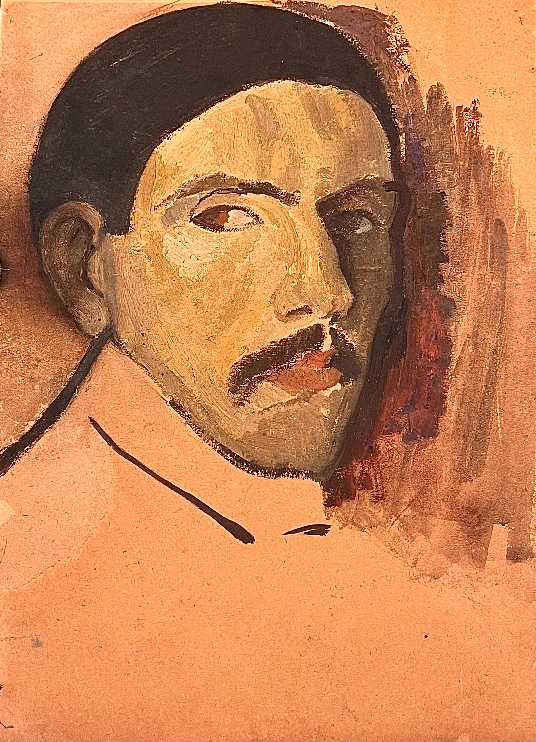 Juan De Echevarria Y Zuricalday - Self Portrait, oil on card on board, early 20th century - Darnley Fine Art