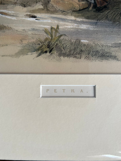 David Roberts - El Khasne, Petra, lithograph, 19th century - Darnley Fine Art