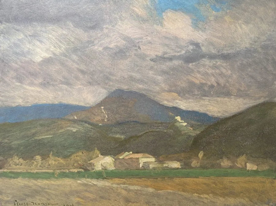 George Thomson - En Plein Air Sketch, oil on paper, late 19th/early 20th century - Darnley Fine Art