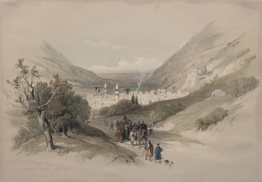 David Roberts - Entrance to Nablous, lithograph, 19th century - Darnley Fine Art