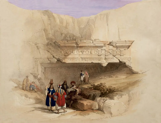 David Roberts - Entrance to the Tomb of the Kings, lithograph, 19th century - Darnley Fine Art