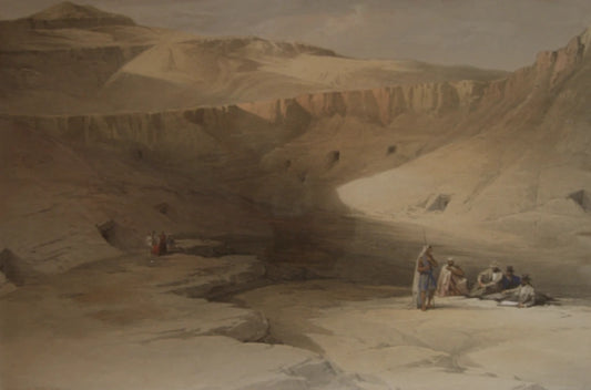David Roberts - Entrance to the Valley of the Kings, lithograph, 19th century - Darnley Fine Art