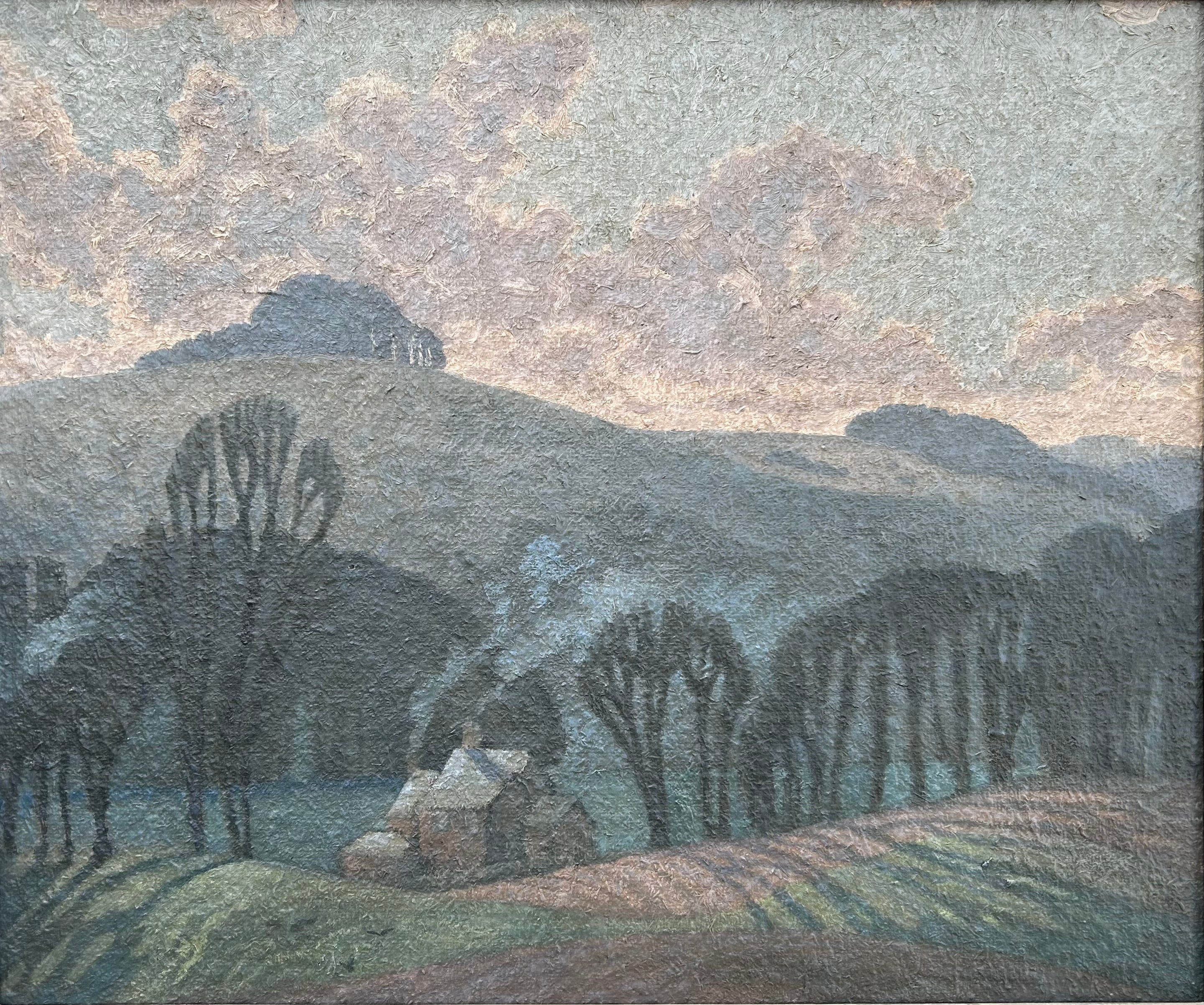Eric Brown - Autumn Afternoon, oil on board, 20th century - Darnley Fine Art