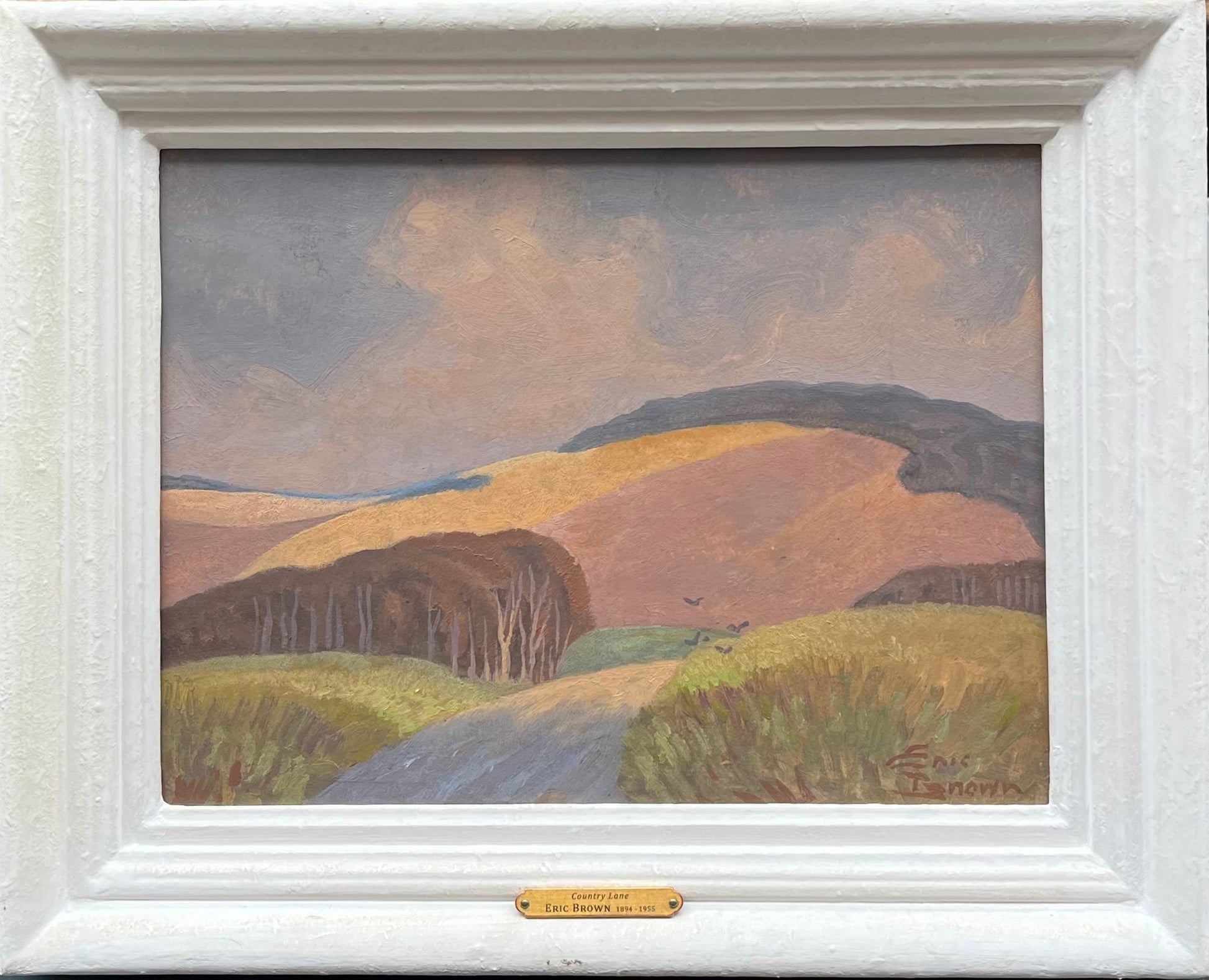 Eric Brown - Country Lane, oil on board, 20th century - Darnley Fine Art