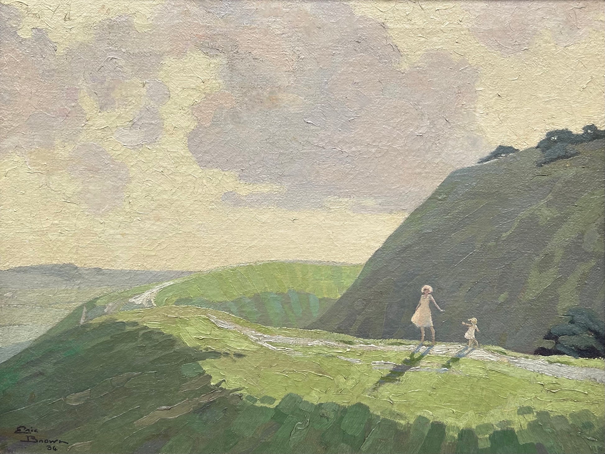 Eric Brown - Old Sarum, oil on canvas, 20th century - Darnley Fine Art
