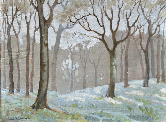 Eric Brown - Woodland Scene, oil on board, 20th century - Darnley Fine Art