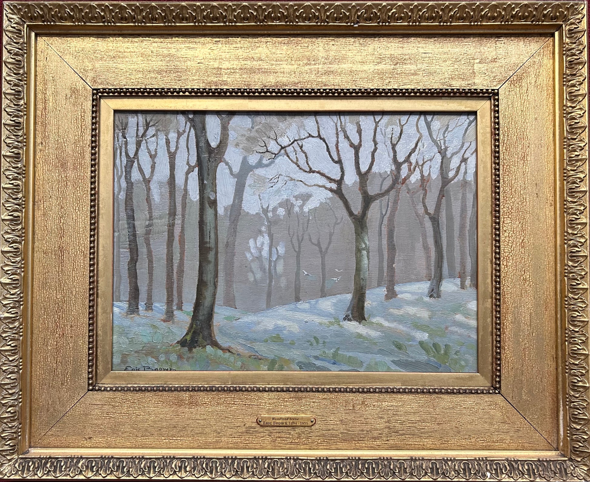 Eric Brown - Woodland Scene, oil on board, 20th century - Darnley Fine Art