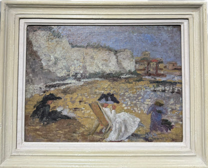 Ethel Sands - On the Beach, oil on board, early 20th century - Darnley Fine Art