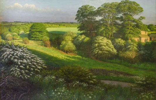 Raymond Booth - Afternoon Sun in Late May, oil on board, late 20th century - Darnley Fine Art