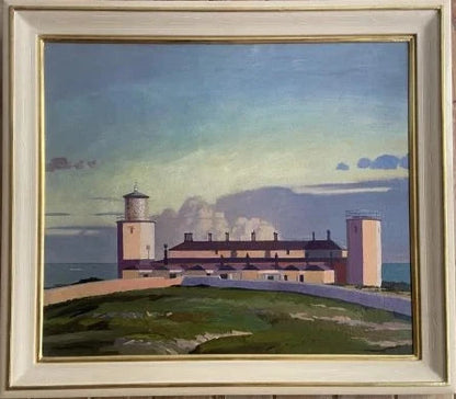 Norman Howard - Evening, the Lizard Lighthouse, oil on canvas, 20th century - Darnley Fine Art