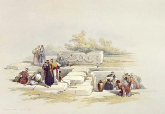David Roberts - Fountain of Cana, lithograph, 19th century - Darnley Fine Art