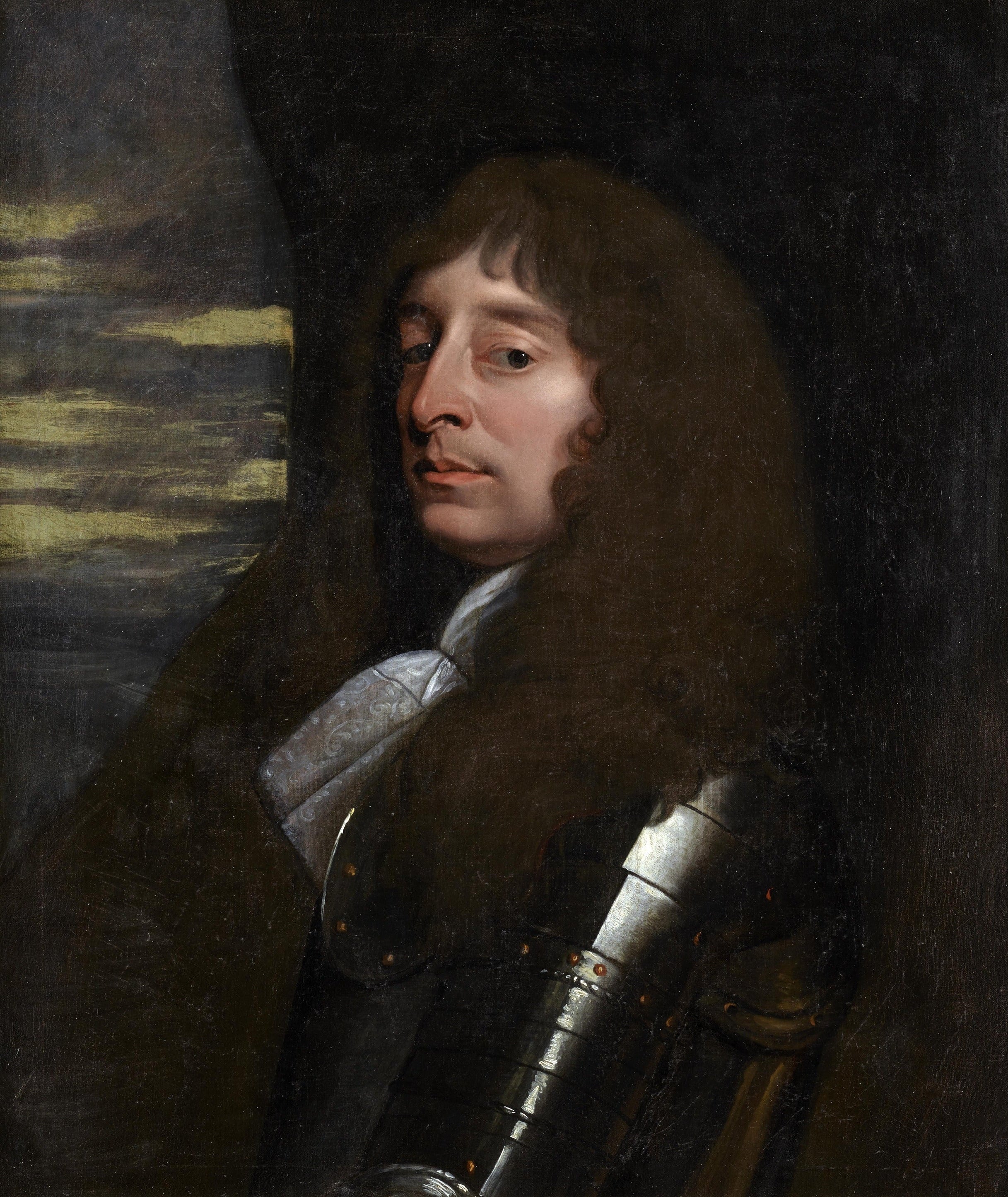 School of Anthony van Dyck - Portrait of a Nobleman in Armour, oil on canvas, 17th century - Darnley Fine Art