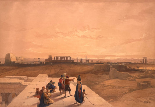 David Roberts - General View of the Ruins of Karnak from the West, lithograph, 19th century - Darnley Fine Art