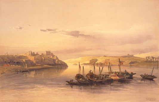 David Roberts - General view of Asouan, the Island of Elephantine, lithograph, 19th century - Darnley Fine Art