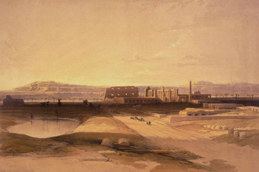 David Roberts - General view of Karnak looking towards Baban el Molook, lithograph, 19th century - Darnley Fine Art