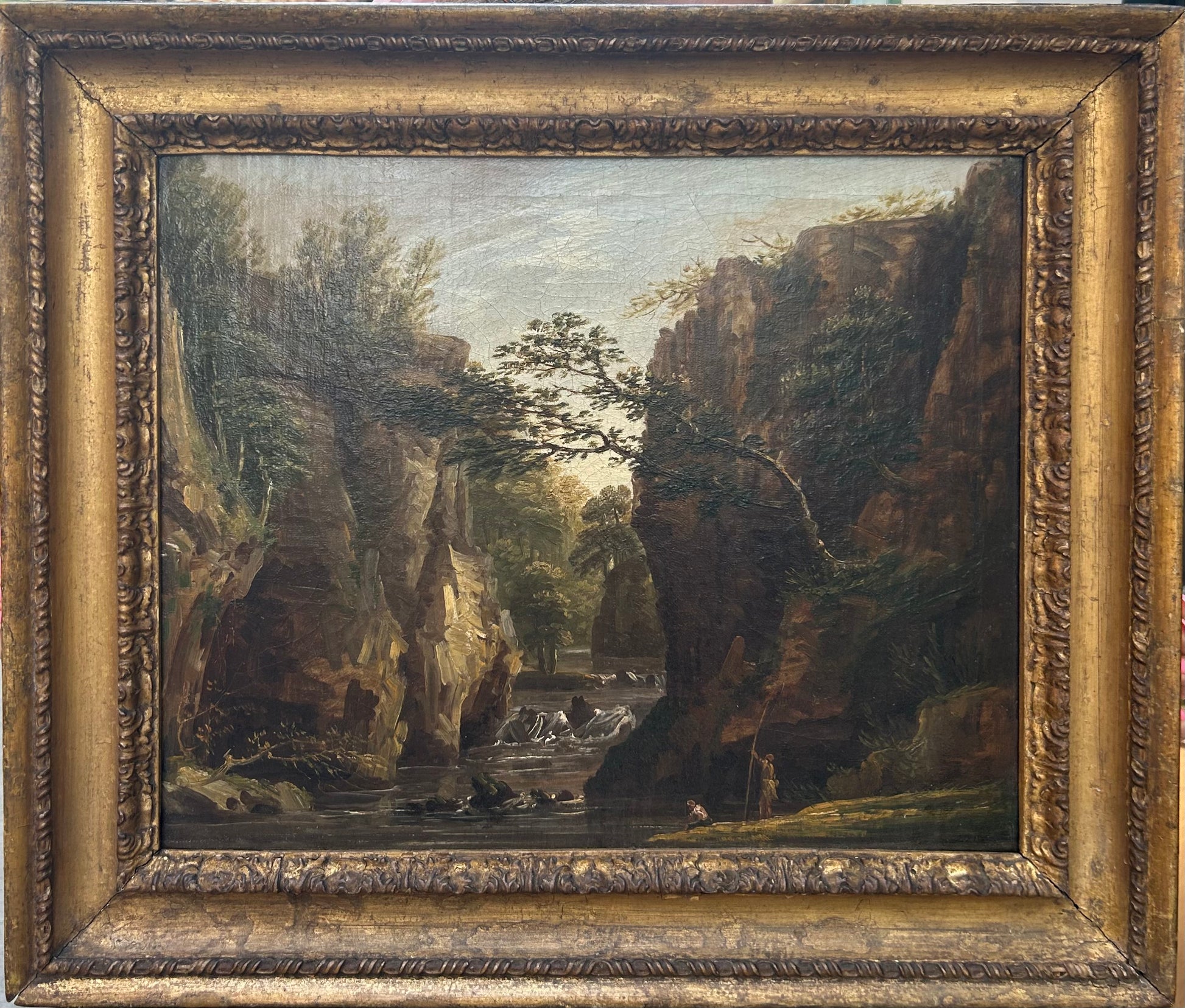 George Barret Sr - The Gorge, oil on canvas, 18th century - Darnley Fine Art