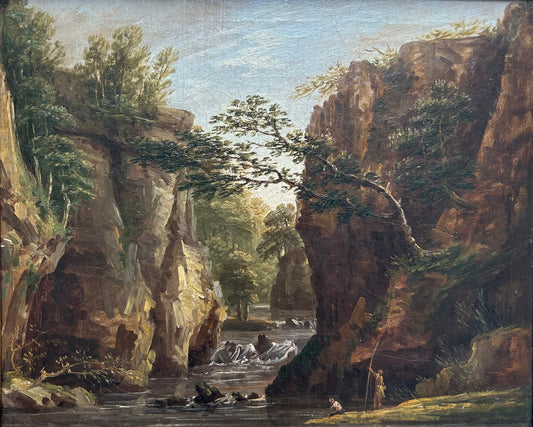 George Barret Sr - The Gorge, oil on canvas, 18th century - Darnley Fine Art