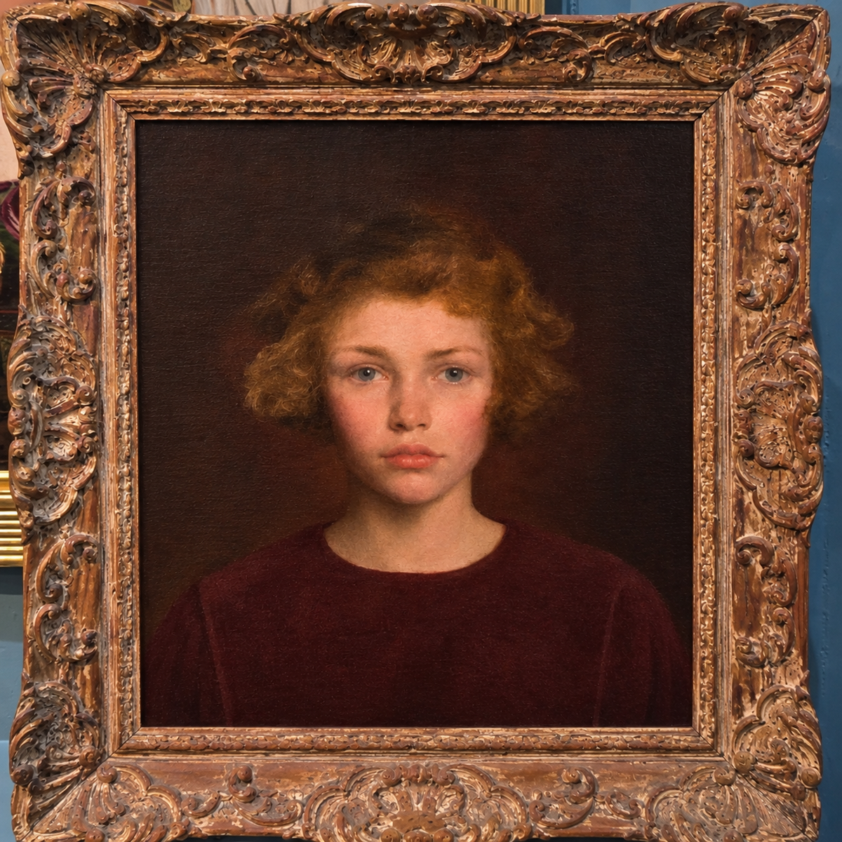Gerald Festus Kelly - Portrait of Mary Elizabeth Hall, oil on canvas, 20th century - Darnley Fine Art