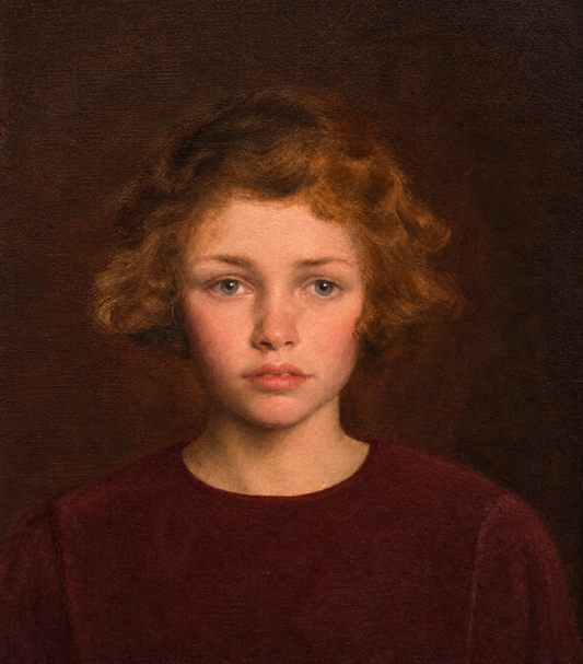 Gerald Festus Kelly - Portrait of Mary Elizabeth Hall, oil on canvas, 20th century - Darnley Fine Art