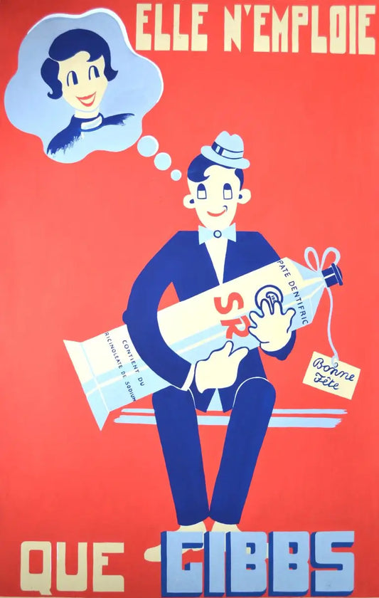 C.M. - Gibbs Toothpaste, gouache on paper, 20th century - Darnley Fine Art