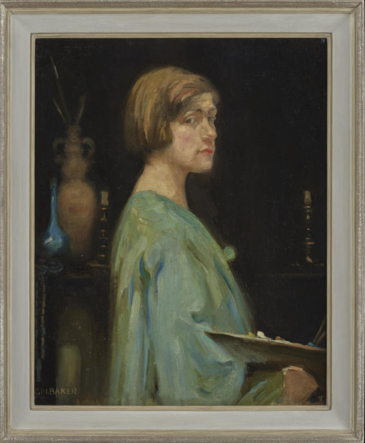 Gladys Marguerite Baker - Self Portrait, oil on canvas, 20th century - Darnley Fine Art