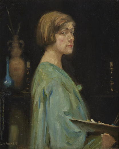 Gladys Marguerite Baker - Self Portrait, oil on canvas, 20th century - Darnley Fine Art