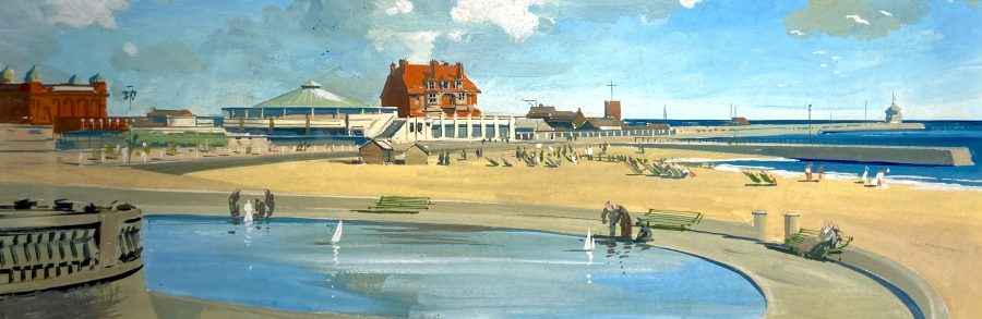 Frederick Donald Blake - Gorleston on Sea, Norfolk, gouache, 20th century - Darnley Fine Art