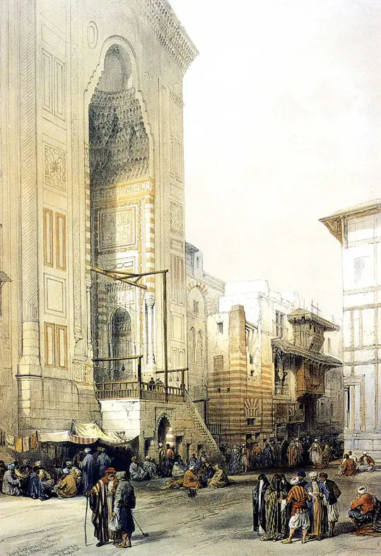 David Roberts - Grand Entrance to the Mosque of Sultan Hassan, lithograph, 19th century - Darnley Fine Art