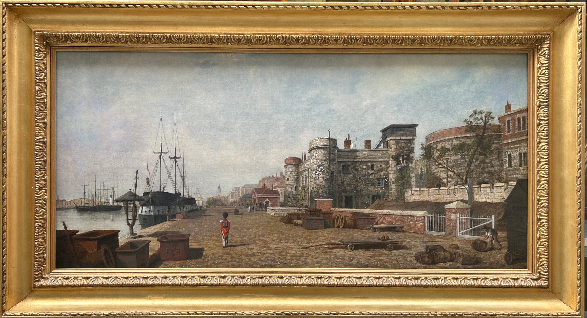 Henry Pether - Tower of London, oil on canvas, 19th century - Darnley Fine Art