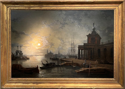 Henry Pether - Venice by Moonlight, oil on canvas, signed lower left, titled below - Darnley Fine Art