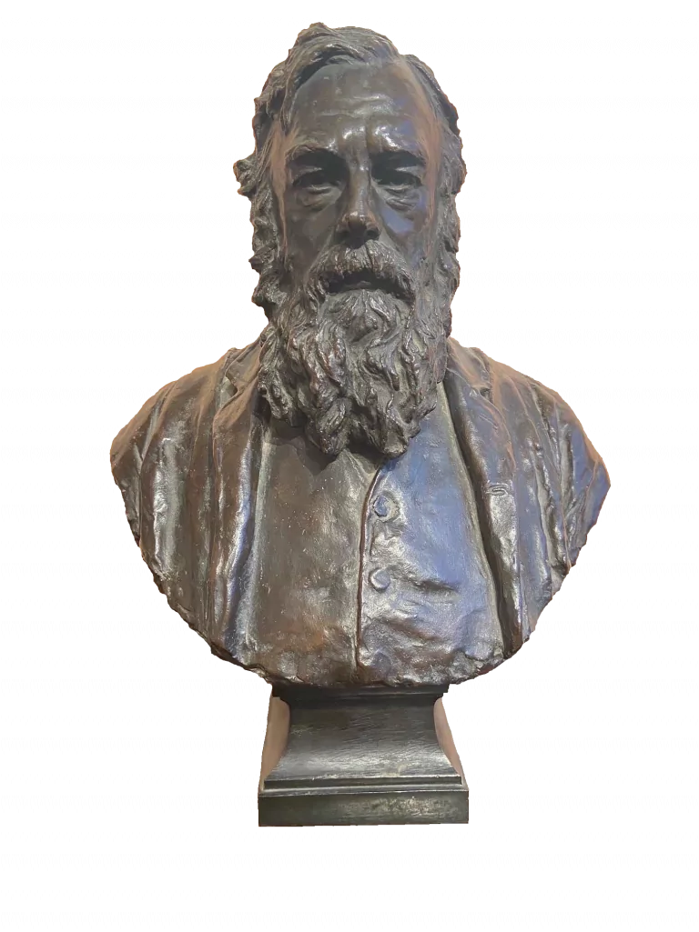 Henry Richard Hope Pinker - Bust of Frederick William Walker, bronze cast, late 19th century - Darnley Fine Art