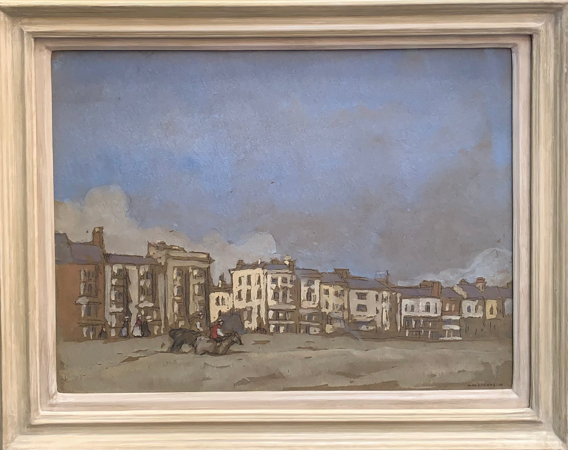 Horace Mann Livens - Littlehampton, watercolour, gouache and black chalk on paper, early 20th century - Darnley Fine Art