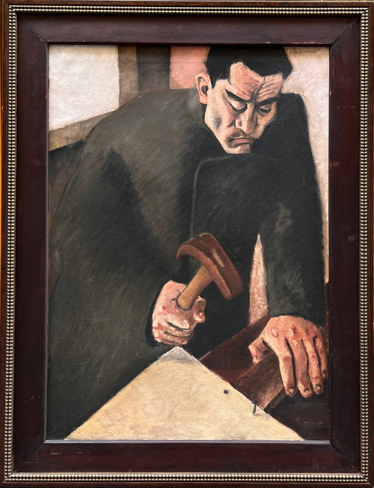 Hulda D Robbins - The Protestor, oil on canvas, 20th century - Darnley Fine Art