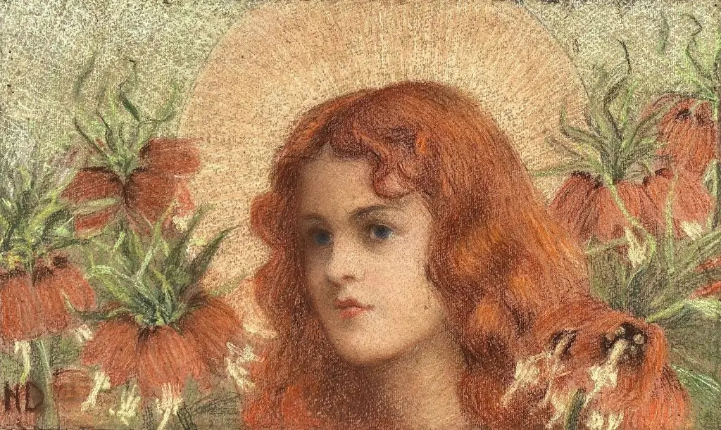 British School - Imperial Beauty, pastel on paper on canvas, 20th century - Darnley Fine Art