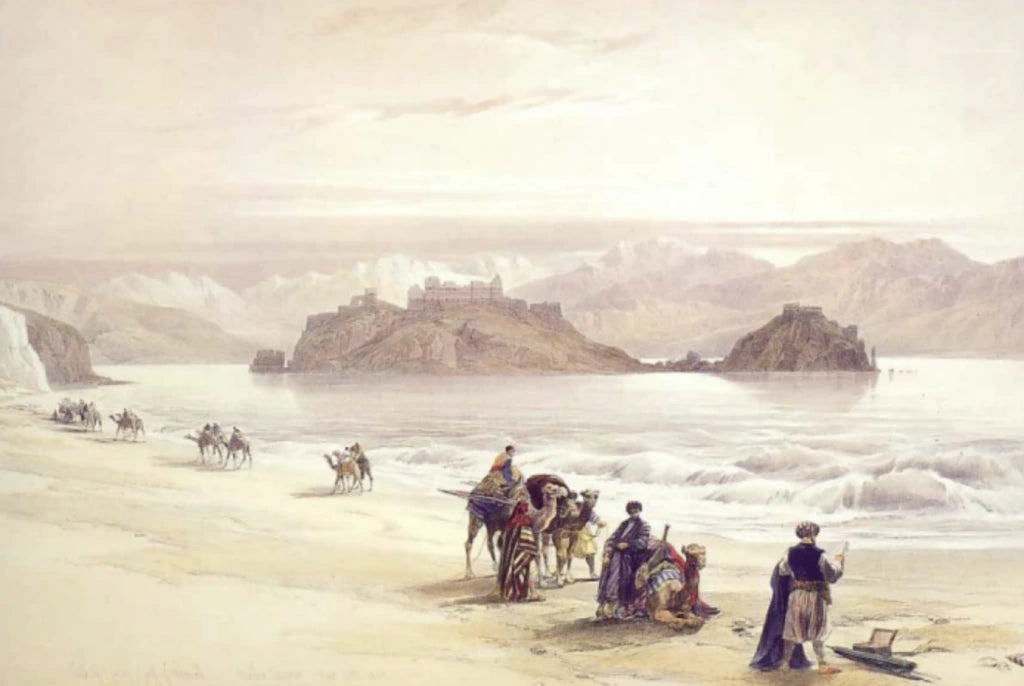 David Roberts - Island of Graia, Gulf of Akaba, lithograph, 19th century - Darnley Fine Art