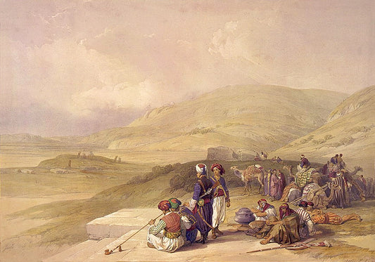 David Roberts - Jacob's Well at Shechem, lithograph, 19th century - Darnley Fine Art