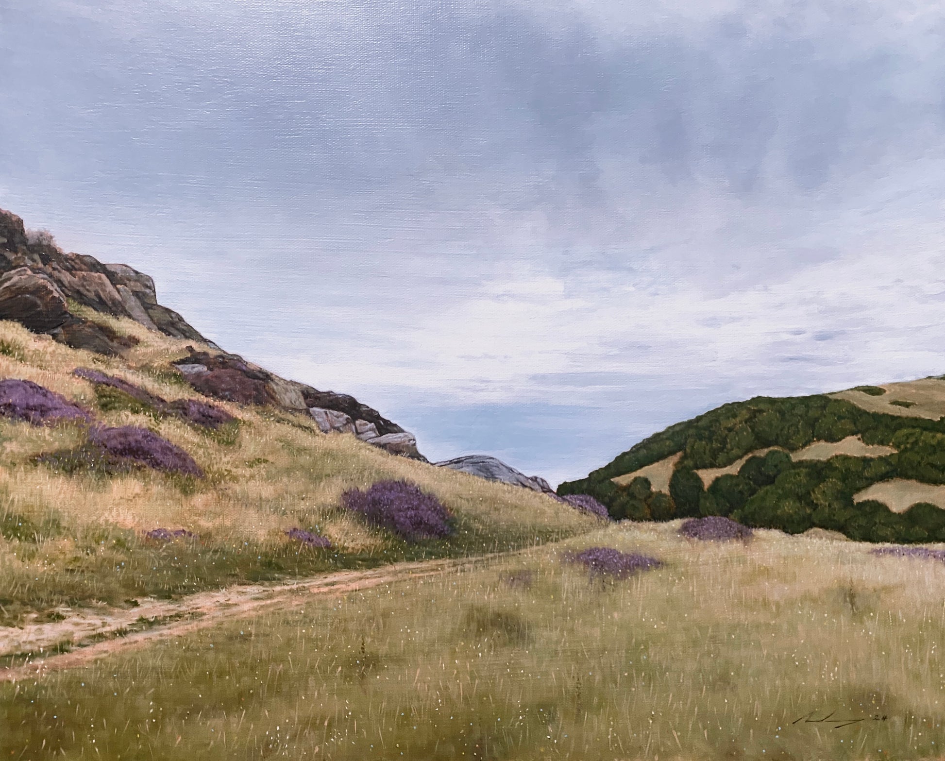 Jeremy Andrews - St Harmon, Wales, oil on canvas, 21st century - Darnley Fine Art