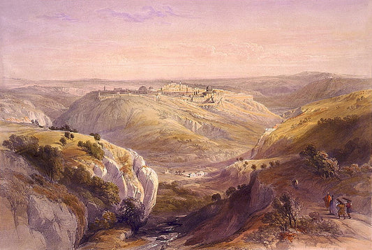 David Roberts - Jerusalem from the South, lithograph, 19th century - Darnley Fine Art