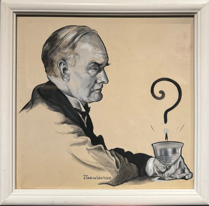 Joan Fairfax Whiteside - The Question, gouache on board, 20th century - Darnley Fine Art