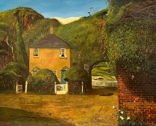 John Shelley - The Cottage, oil on board, 20th century - Darnley Fine Art