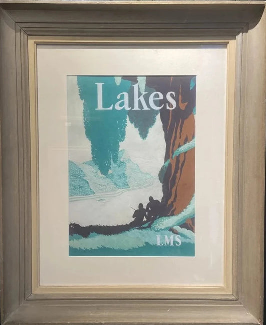 British School - Lakes railway Poster, gouache, 20th century - Darnley Fine Art