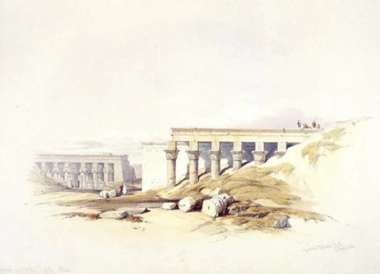 David Roberts - Lateral view of the Temple called Typhonaeum at Dendera, lithograph, 19th century - Darnley Fine Art