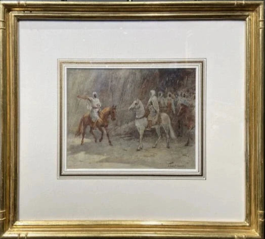 John Edward Goodall - Leading the Way, pencil, watercolour and gouache, 19th century - Darnley Fine Art