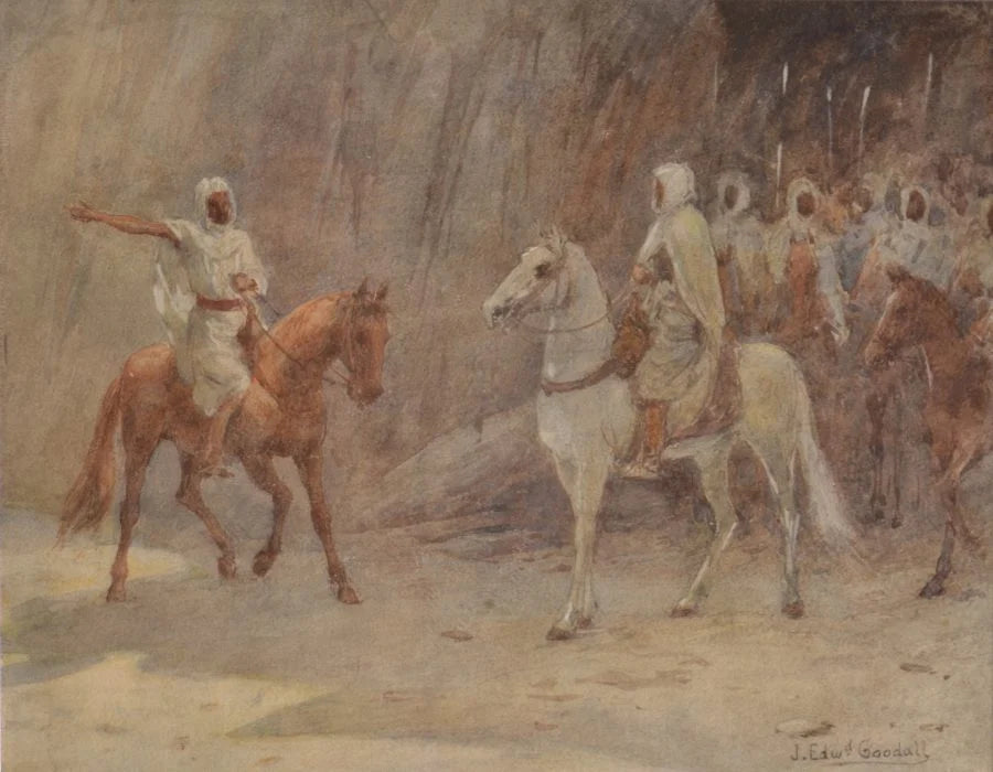 John Edward Goodall - Leading the Way, pencil, watercolour and gouache, 19th century - Darnley Fine Art
