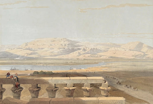 Libyan Chain of Mountains From the Temple of Luxor