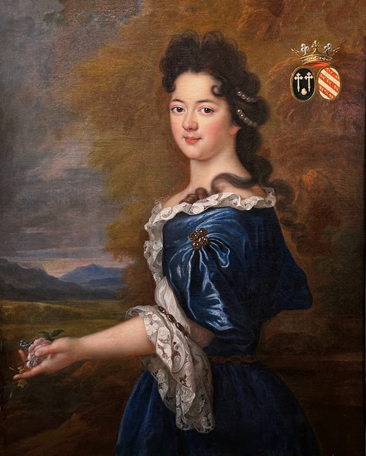 Pierre Mignard - Portrait of Marie Therese de Bourbon, Princess of Conti, oil on canvas, 17th century - Darnley Fine Art