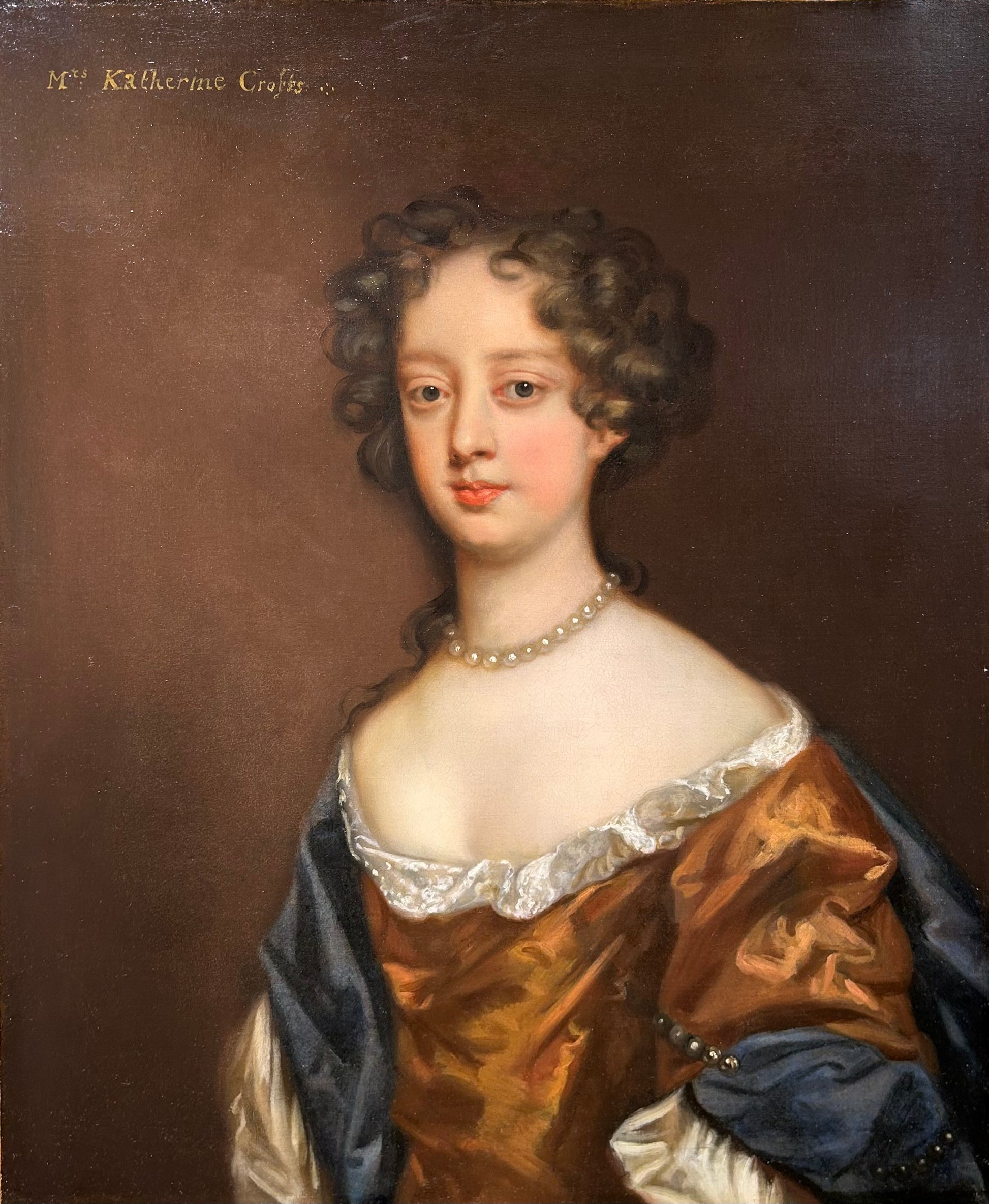 Mary Beale - Portrait of Catherine Crofts, oil on canvas, 17th century - Darnley Fine Art