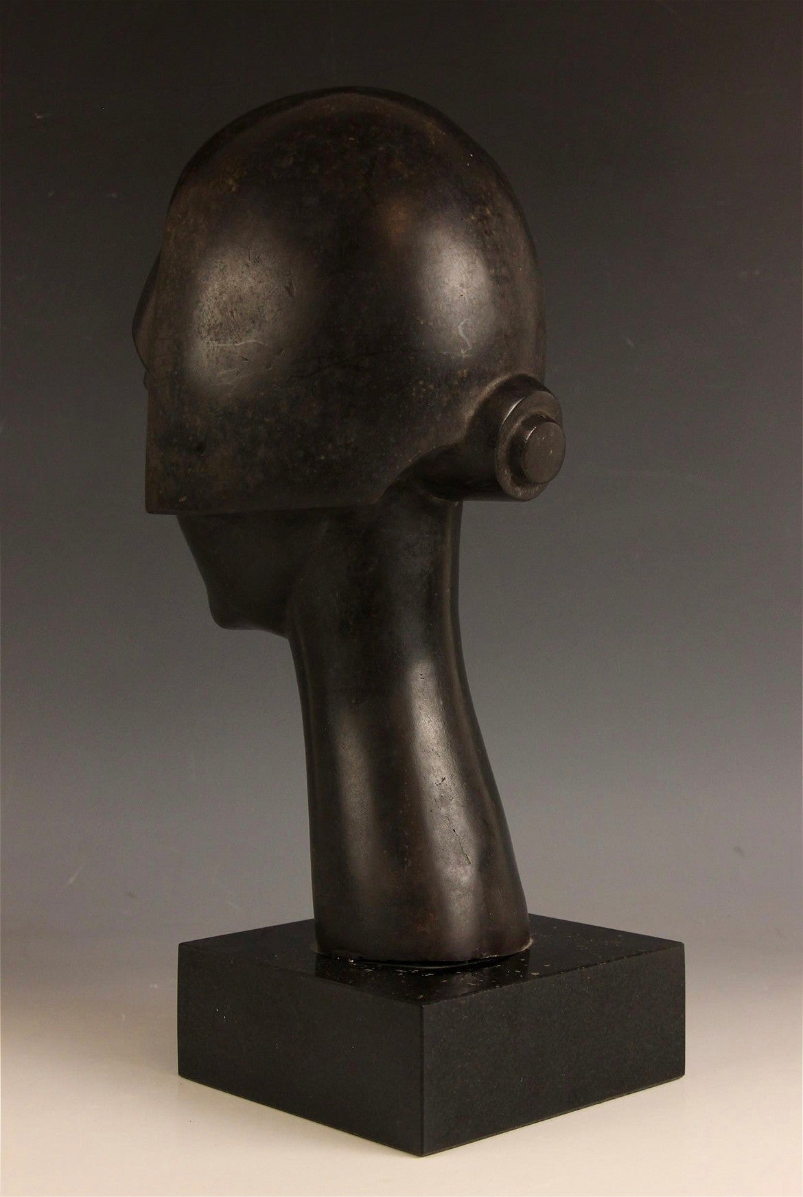 Maurice Lambert - Head of Edith Sitwell, patinated bronze, 20th century - Darnley Fine Art