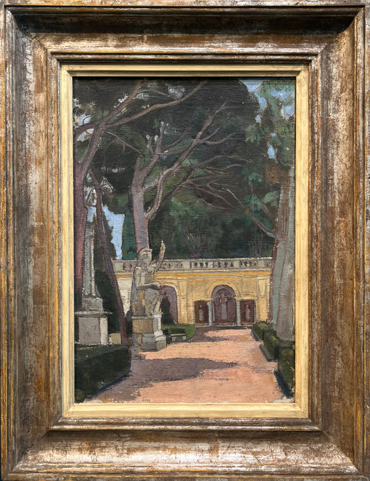 British School - Medici Gardens, Rome, oil on canvas, 20th century - Darnley Fine Art