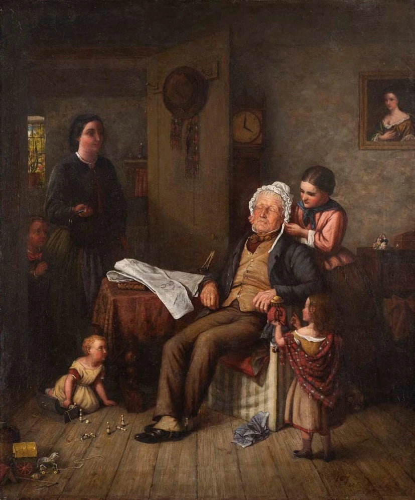 British School - Mischief, oil on canvas, 19th century - Darnley Fine Art